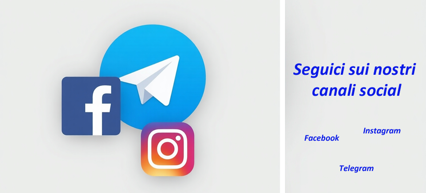 Seguici sui nostri canali social