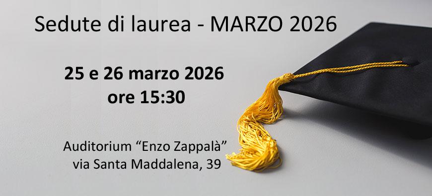 Sedute di laurea - Aprile 2026