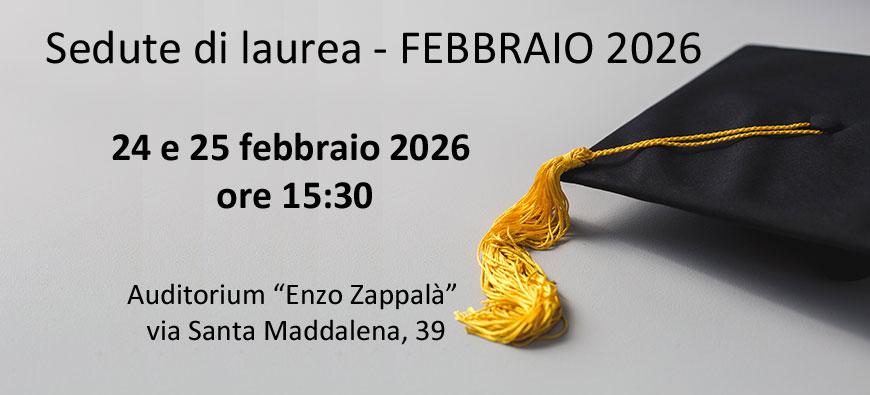 Sedute di laurea - Febbraio 2026